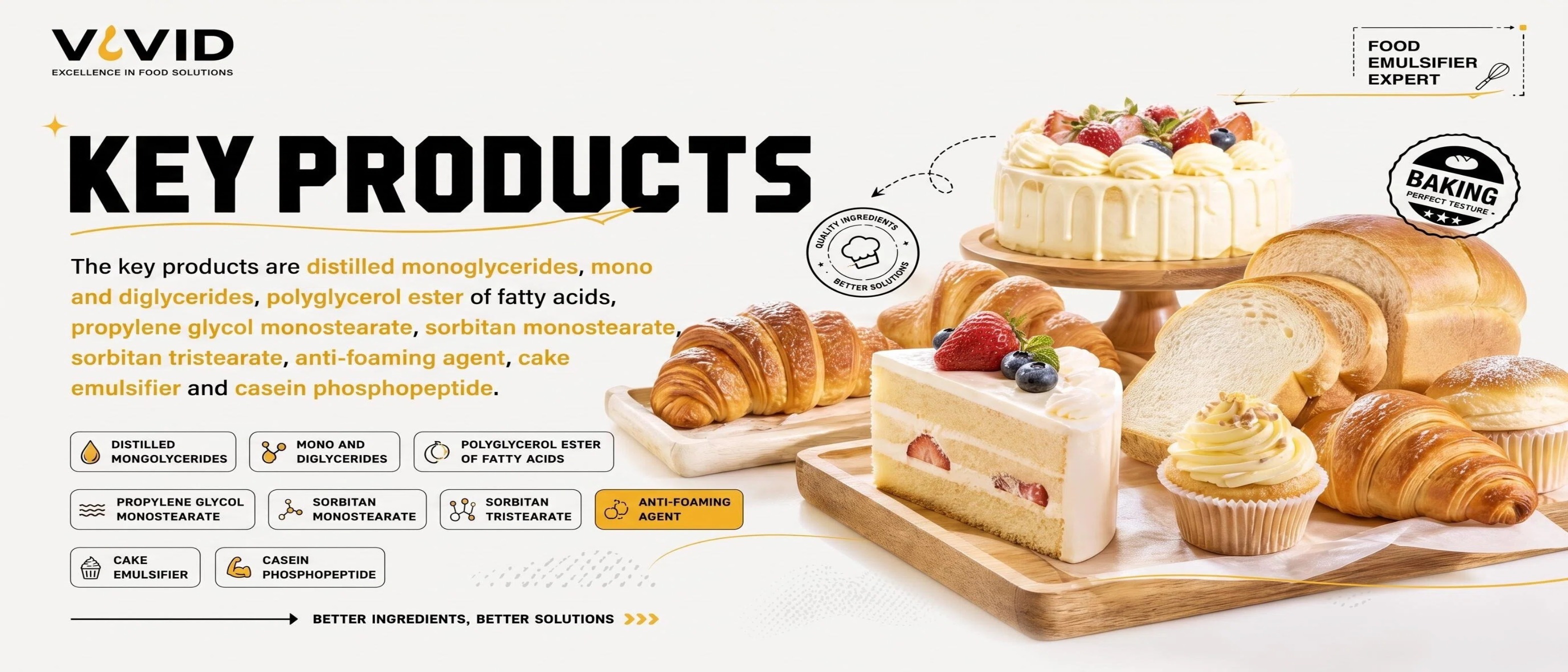 Qualité Émulsifiants de catégorie comestible usine
