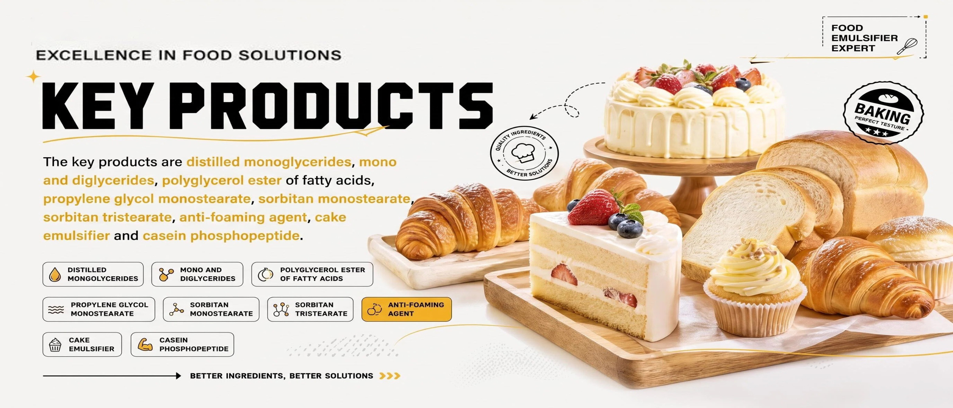 Qualité Émulsifiants de catégorie comestible usine